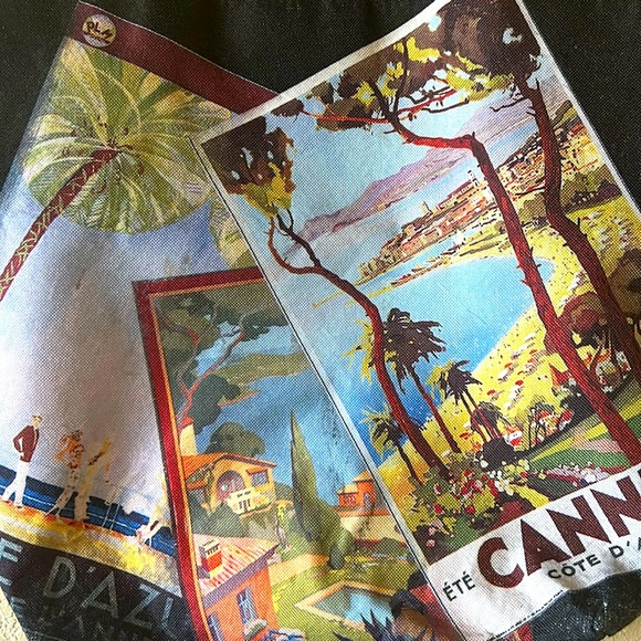 Lancôme Cosmetics Parisian Poster Cannes Tote Vintage - Picture 4 of 9
